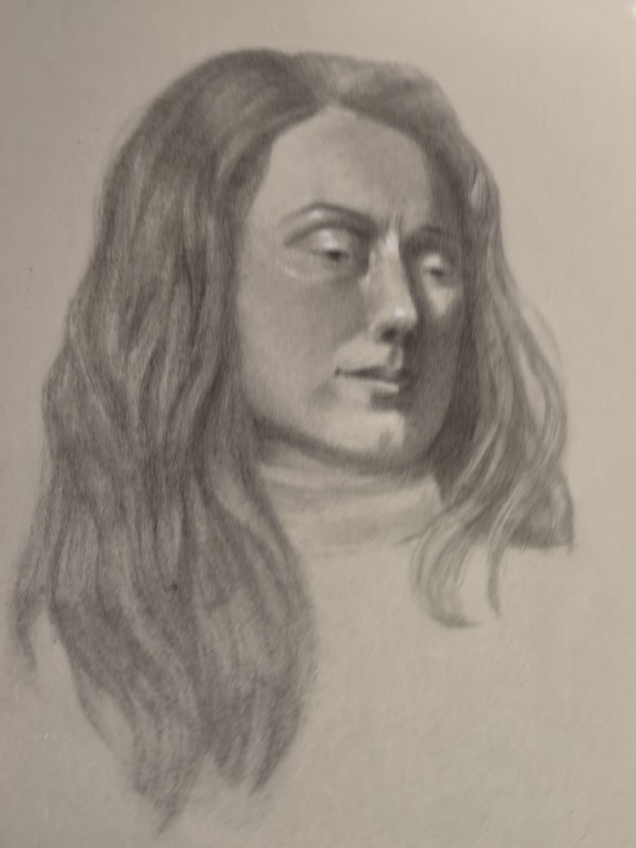 Portrait Study — from Life — Graphite on paper