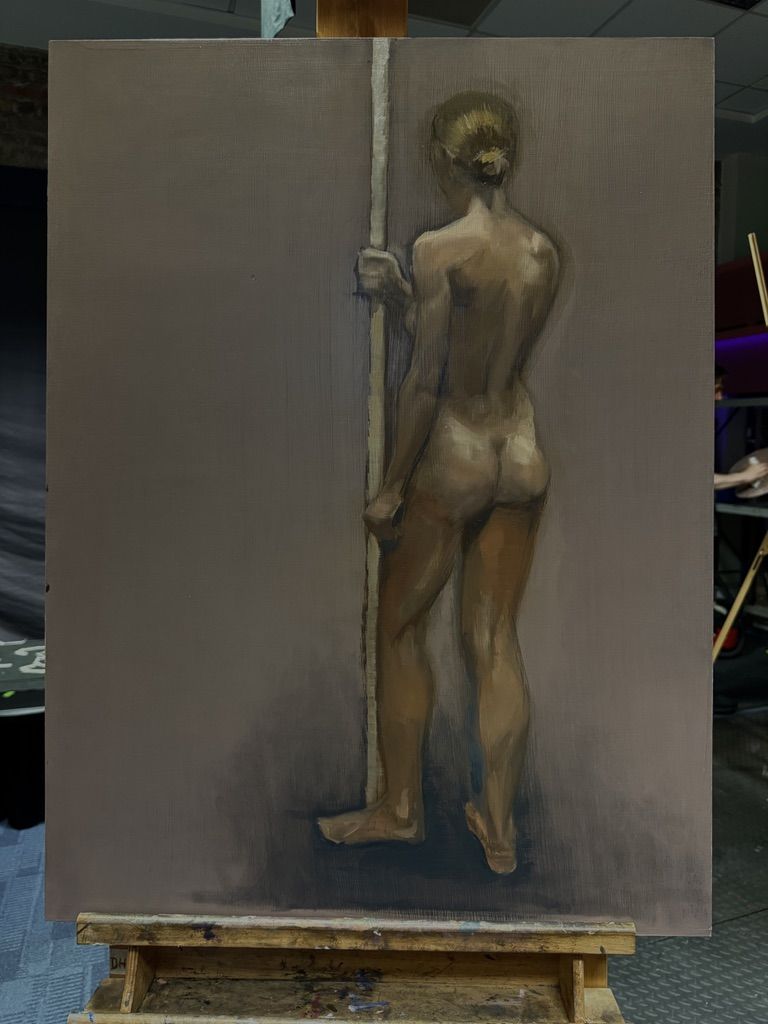 Figure Study — from Life — Oil on panel